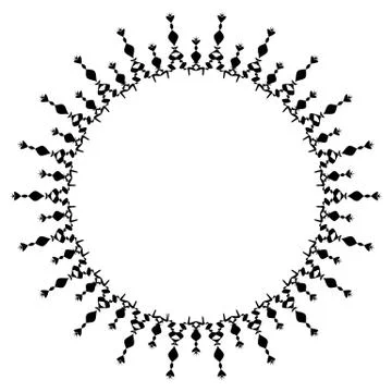 Distorted, deformed abstract radial, radiating element. Abstract shape on whi イラスト素材