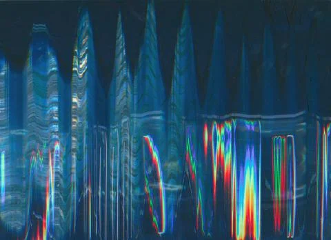 Distorted display system breakdown signal error Illustrazione stock