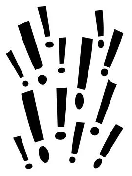 Distorted exclamation marks collection in different styles. Perfect for let.. Stock Illustration