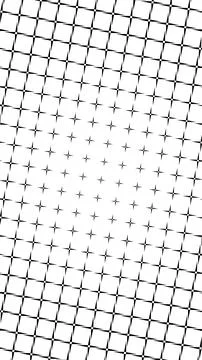A distorted field of sharp black starbursts bends around a spacious white c.. Stock Illustration