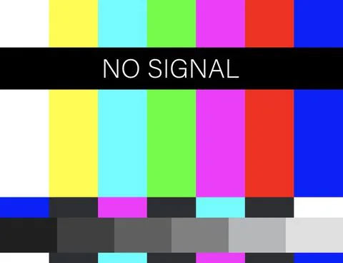 Distorted glitch tv. Descendant network. No signal. Vector abstract backgroun Stock Illustration