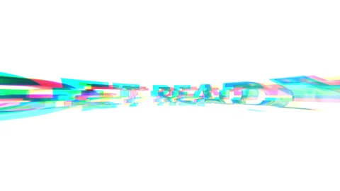 Distorted glowing word against Black background Stock Footage 314571305