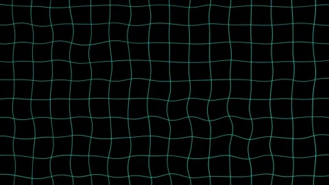 Distorted Green Grid Wave Lines Digital Mesh Black Background 4K Stock Footage 330125080