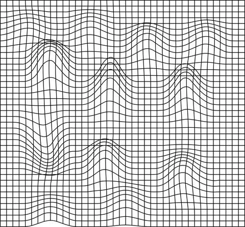 Distorted grid seamless pattern. Glitch. Retrowave, synthwave, vaporwave Stock Illustration