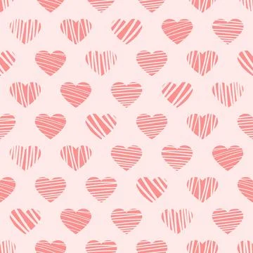 Distorted hearts pattern detailed illustration of a trendy seamless distor... Stock Photos