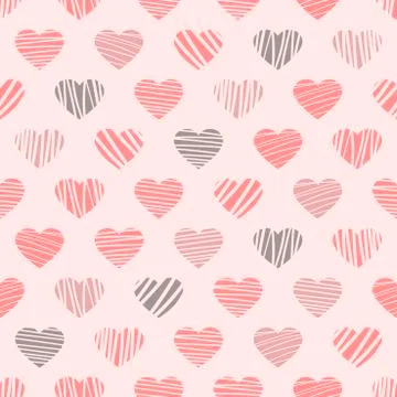 Distorted hearts pattern Stock Illustration