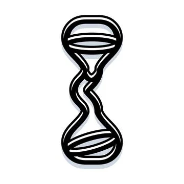 Distorted hourglass melting time surreal deadline concept Stock Illustration