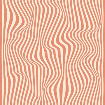 Distorted lines square background. Groovy color lines abstract background Stock Illustration