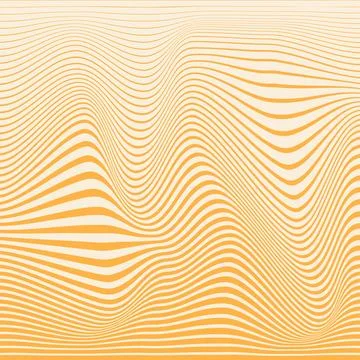 Distorted lines square background. Groovy color lines abstract background Stock Illustration