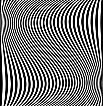 Distorted lines - Wavy, dynamic lines Stock Illustration