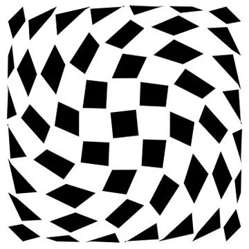 Distorted mesh, grid geometric element. Irregular mosaic visual element Illustrazione stock