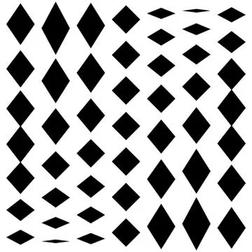 Distorted mesh, grid geometric element. Irregular mosaic visual element Illustrazione stock