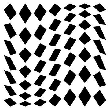 Distorted mesh, grid geometric element. Irregular mosaic visual element Stock Illustration