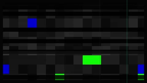 Distorted No Signal Overlay on Old Vintage TV Screen Display Video stock 345209612