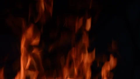 Distorted orange flames with sparks Stock Footage 322520766