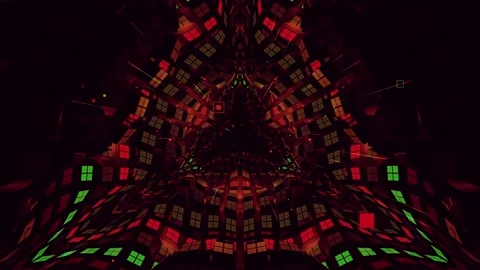 Distorted orange triangular orange loop Stock Footage 234228756