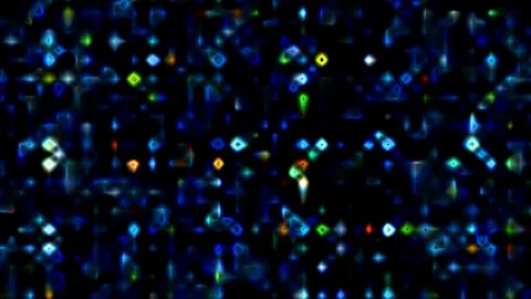 Distorted Particles Elements Geometric Abstract Pattern Background Video Stock Footage 306983821