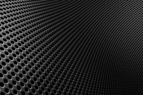 Distorted perfarated metal plate on surface under angle Stock Illustration