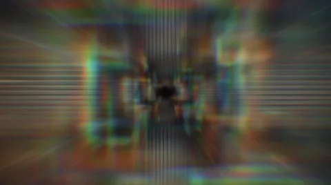 Distorted Prismatic Glitch Corridor Background Seamless Loop Stockbeeldmateriaal 344651916