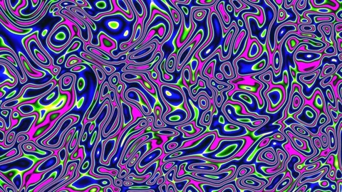 Distorted psychedelic neon waves Stock Footage 240325798