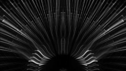 Distorted radial pattern with silver spikes motion background Stock Footage 147728076