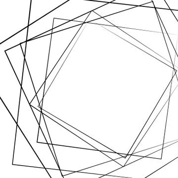 Distorted random radiating lines abstract monochrome pattern Illustrazione stock