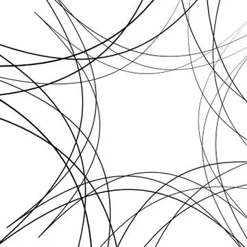 Distorted random radiating lines abstract monochrome pattern Stock Illustration
