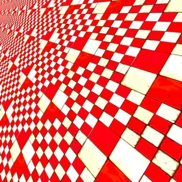 Distorted red checkers Иллюстрация
