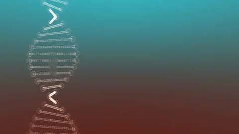 Distorted replica of DNA on a coloured background. Stock Footage 131101900