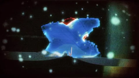 Distorted Retro TV Screen Animation Loop Stock Footage 305387220