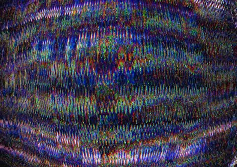 Distorted screen glitch error purple static noise Stock Photos