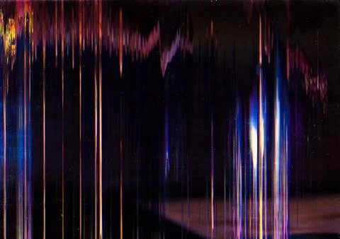 Distorted screen system damage blue glare effect Stock Photos