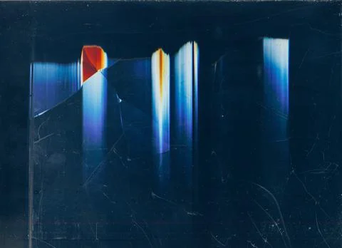 Distorted screen system damage blue glare effect Stockfoto's