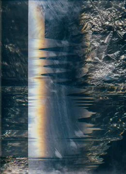 Distorted screen system damage blue glare effect Stockfoto's