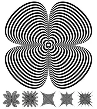 Distorted shape set. 3-3 rounded and edgy version Ilustración de archivo