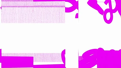 Distorted shapes with vibrant mirror reflections on white background Stock Footage 142997598