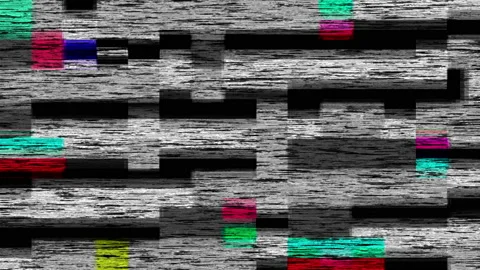 Distorted Signal Noise with Rectangular Colored Shapes 스톡 동영상 152842391