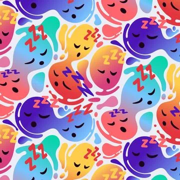 Distorted smile emoticon pattern イラスト素材