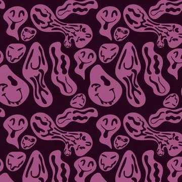 Distorted smile emoticon pattern Stock Illustration