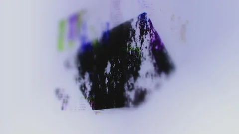 Distorted Square Cube Figure with Noise Digital Damage Rotation Background Stock Footage 195104811