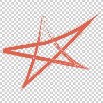 Distorted Star Shape With Lines abstract black white Stock Illustration