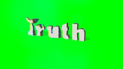 Distorted Truth Animation (Looping):  Green Screen + Matte Video stock 147351657