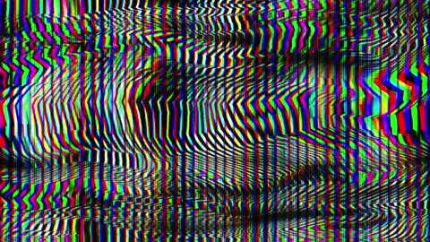 Distorted Tv Digital Signal Stock Footage 256618241