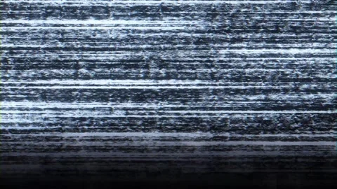 Distorted TV signal noise visual monochrome scan lines, heavy static grain, and Stock Footage 340556066