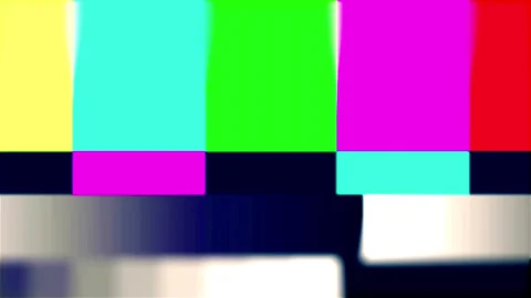 Distorted TV Test Pattern and Digital Glitch Background Stock Footage 340663854