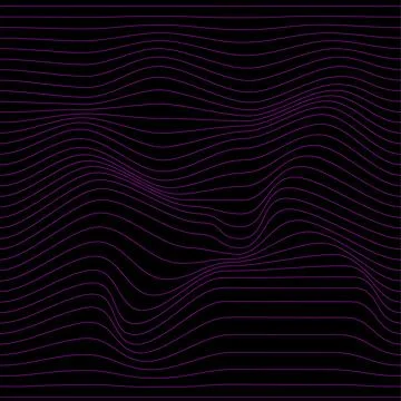 Distorted vertical grid pattern, flower text pattern. Y2K Retrowave shapes Stock Illustration