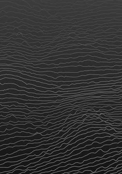 Distorted Vibrating Lines Black White Gradient Vertical Background Stock Illustration