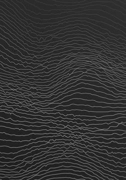 Distorted Vibrating Lines Black White Gradient Vertical Background Stock Illustration
