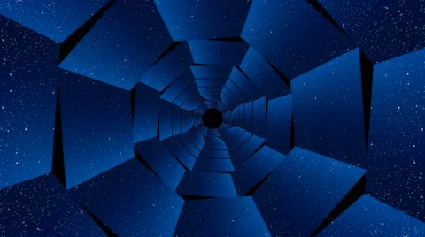 Distorted view of spiralling stars Stock Footage 64853690