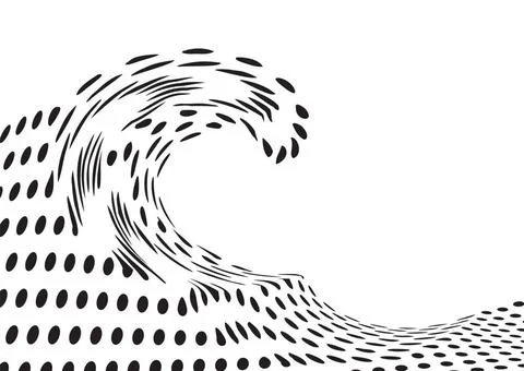 Distorted wave abstract wave design made out of distorted circles Copyrigh... Stock Photos
